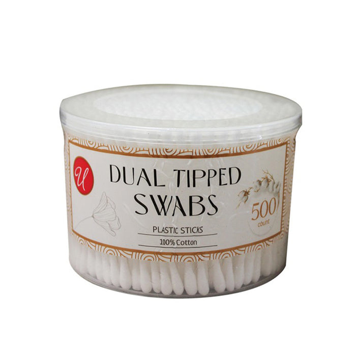 500ct Cotton Swabs Double Round Tipped Applicator Q Tip Safety Ear Wax Remover