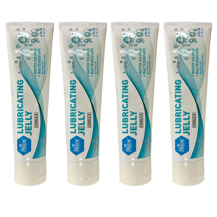 4 Pk Water Based Lube Lubricating Jelly Tube 4 Oz Sterile Bacteriostatic Enema