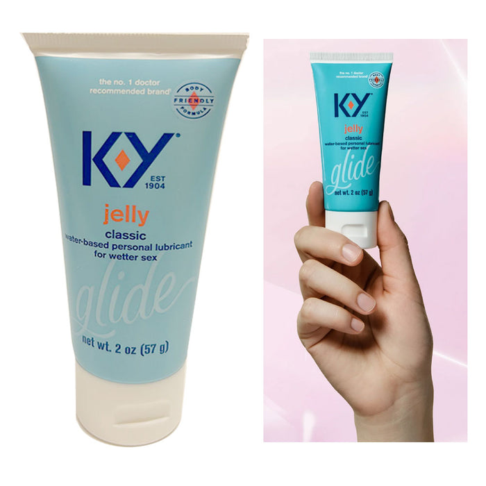 1 K-Y Jelly Glide Personal Lubricant Wet Feel Lube Water Based 2oz Exp 10-2024