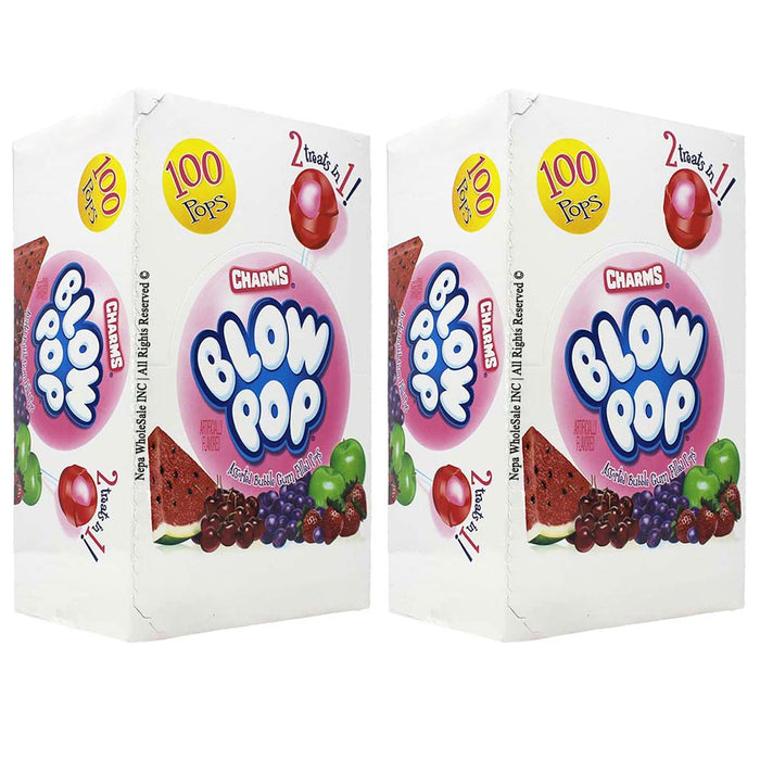200 Charms Bubble Gum Blow Pop Lollipop Candy Sucker Fruit Flavor Wholesale Bulk