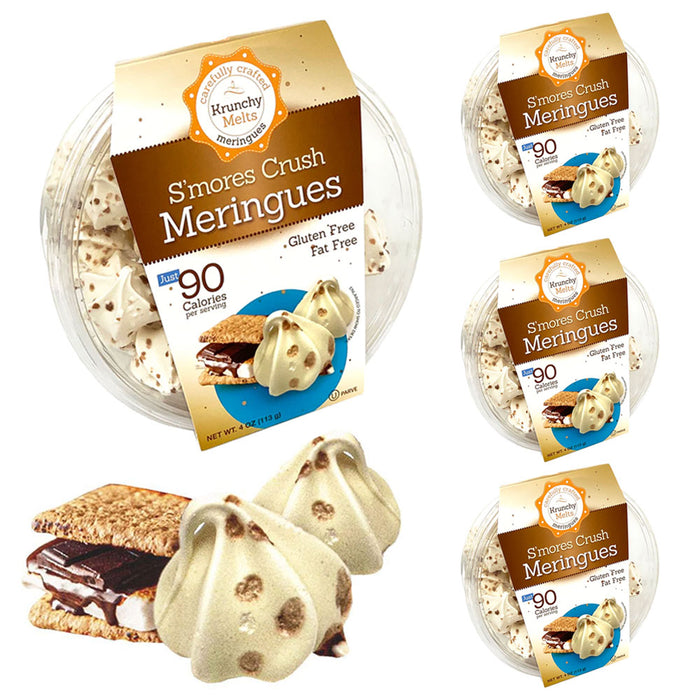 4 Pk Smores Meringues Cookies Crunchy Melt Treat Gluten Free Fat Free 90 Calorie