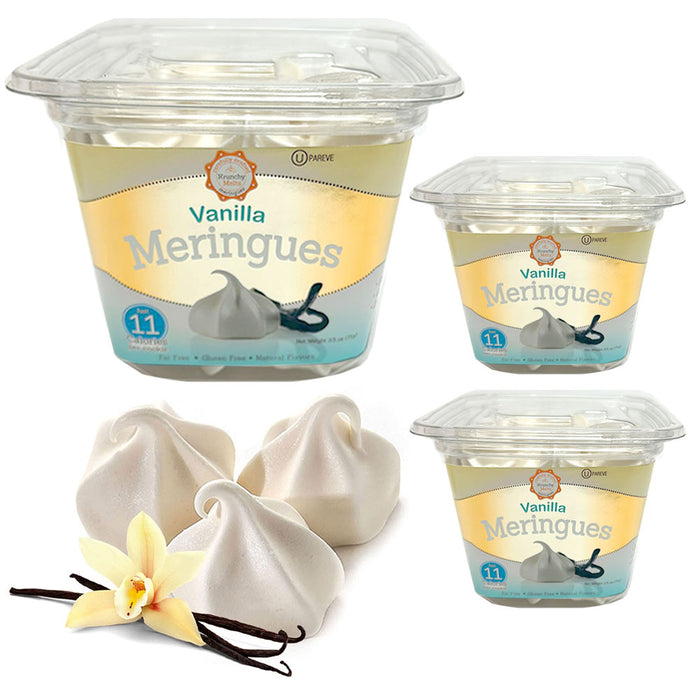 3 Pk Meringues Cookies Vanilla Flavor Melt Snack Gluten Nut Fat Free 90 Calories