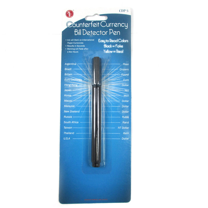 2 Money Detector Pen Counterfeit Bill Tester Marker Detection Fake Currency Note
