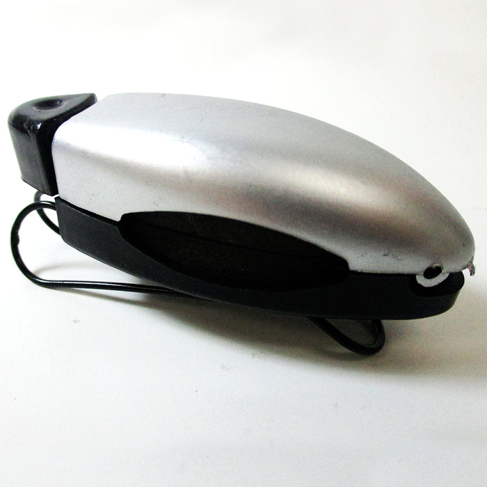 6 Pc Silver Black Car Sun Visor Clip Holders Sunglasses Reading Eyeglasses Card