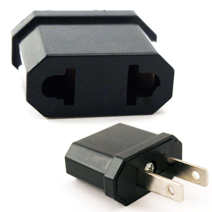 6 Travel Adapter Power Converter Europe to USA Plug  Wall Adaptor Convert Eu>Us