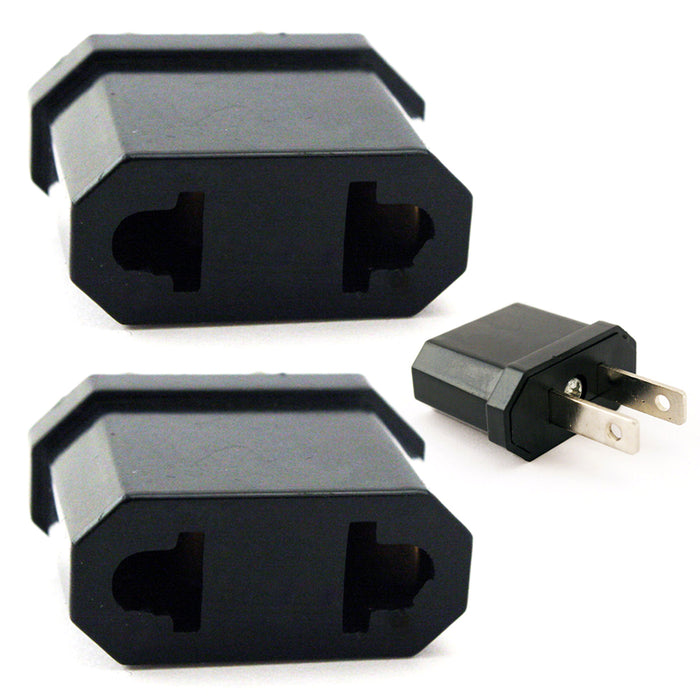 6 Travel Adapter Power Converter Europe to USA Plug  Wall Adaptor Convert Eu>Us