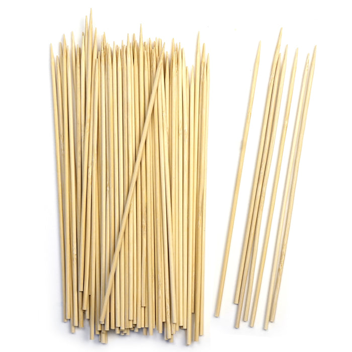400 Pc Bamboo Skewers Wooden Sticks 12" Wood BBQ Shish Kabob Fondue Party Grill