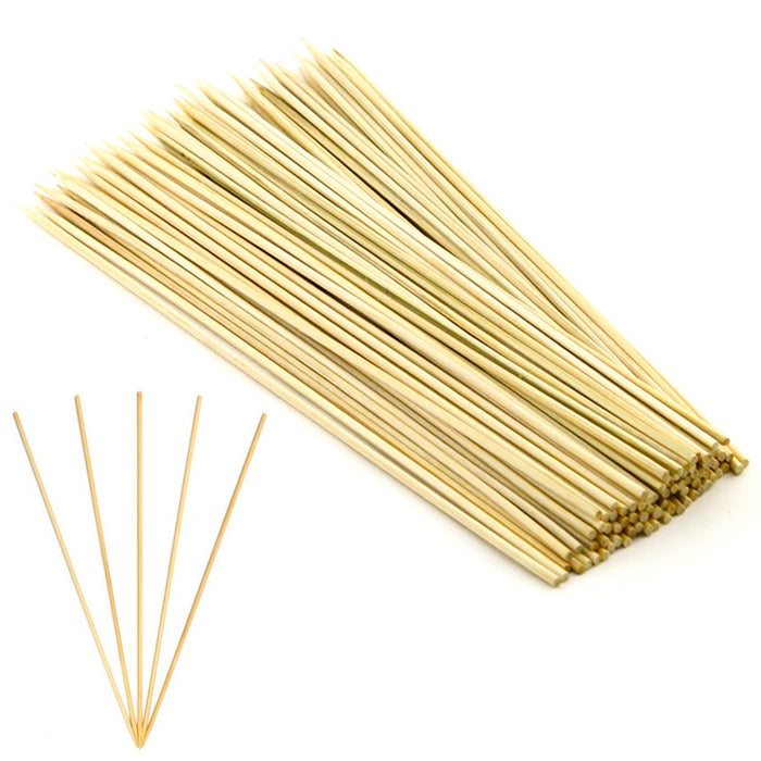 400 Pc Bamboo Skewers Wooden Sticks 12" Wood BBQ Shish Kabob Fondue Party Grill