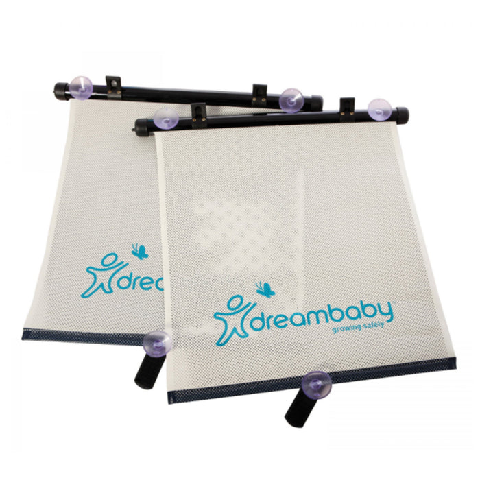 2 Dreambaby Baby Black Adjustable Car Auto Screen Sun Window Shade Sunshade
