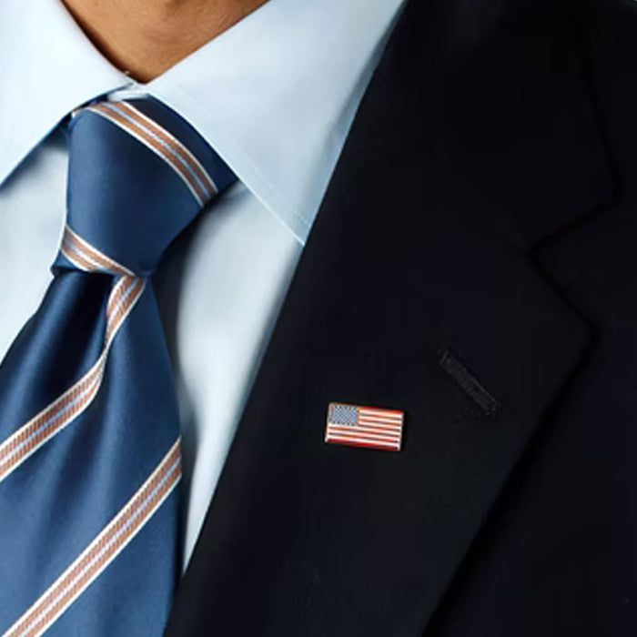 5 X Gold American Flag Lapel Pin USA Pinback Tack United States Patriotic Brooch