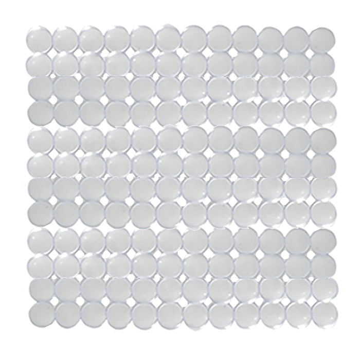 1 Pc Clear Decorative Kitchen Sink Mat Protector Pad Circle Design 11" x 11"