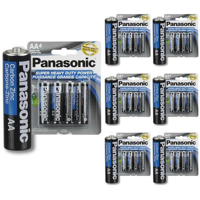 24 Pc Panasonic AA-4 Carbon Zinc Super Heavy Duty Batteries All Purpose Battery