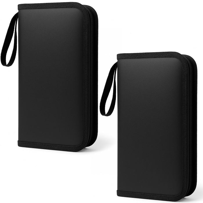 2 CD Case Holder Wallet Binder Storage Organizer Wallet Book for Car Home Travel