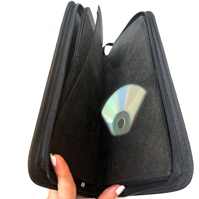 2 CD Case Holder Wallet Binder Storage Organizer Wallet Book for Car Home Travel