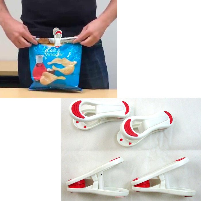 20pcs Kitchen Chip Snack Fresh Food Storage Sealing Bag Clips Clamps Grip Coffee