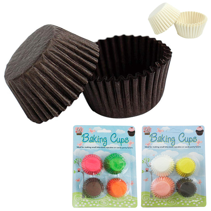 120 Pcs Mini Cupcake Liners Paper Baking Cups Cake Candy Cookie Muffin Bite Size