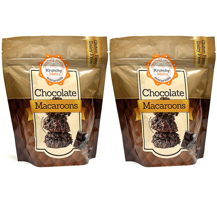 2 Pk All Natural Chocolate Macaroons Coconut Cookies Gluten Dairy Free Sweets