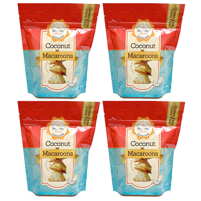 4 Pk Gluten Free Macaroons Natural Coconut Cookies Kosher Treat Non Dairy Sweets