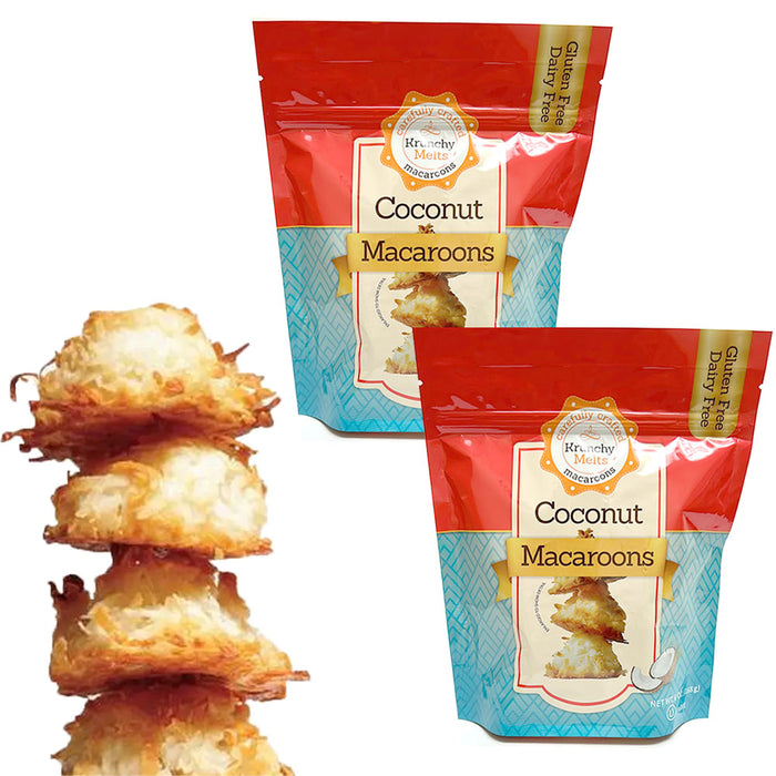 2 Pk Coconut Macaroons Cookies Gluten Dairy Free Kosher All Natural Treat Sweets