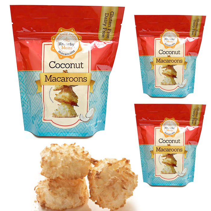 3Pk Gourmet Coconut Macaroons All Natural Cookies Gluten Dairy Free Treat Kosher