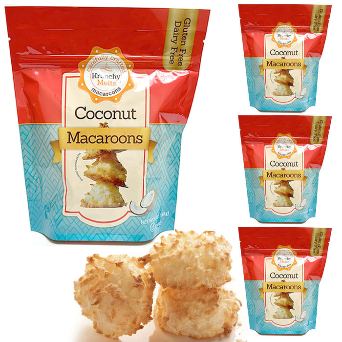 4 Pk Gluten Free Macaroons Natural Coconut Cookies Kosher Treat Non Dairy Sweets