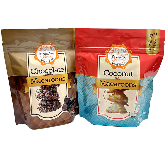 4 Pk Coconut Macaroons Cookies Chocolate Natural Non Dairy Sweets Gluten Free