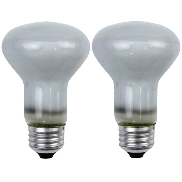 2 White Reflector Flood Light Bulb R20 50w 120v Replacement Lighting Lamp 2500hr