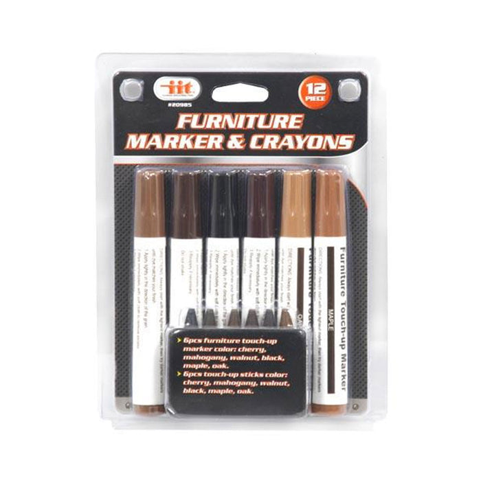 12 Pc Furniture Marker Crayons Repair Kit Wood Touch Up Scratch Filler Remover
