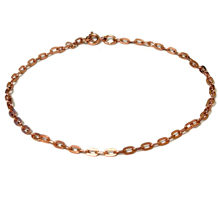 1 Pure Copper Anklet Ankle 7.75"  Bracelet Dainty Chain Link Jewelry Arthritis Relief