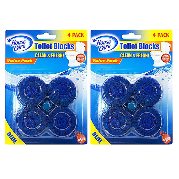 8 Automatic Toilet Bowl Cleaner Stain Remover Blue Tabs Tablet