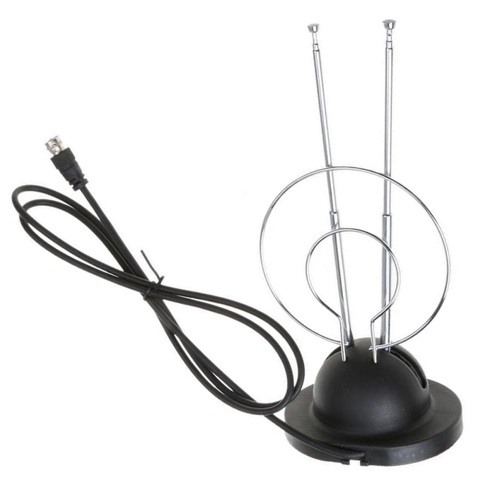 Trisonic Rabbit Ear Digital Ready TV Antenna HDTV VHF UHF with Coax Cable