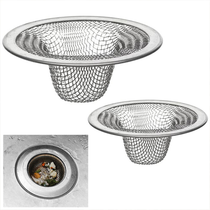 2 Pc Metal Mesh Sink Strainers Mesh Kitchen Sink Heavy Duty Basket Drain Filter