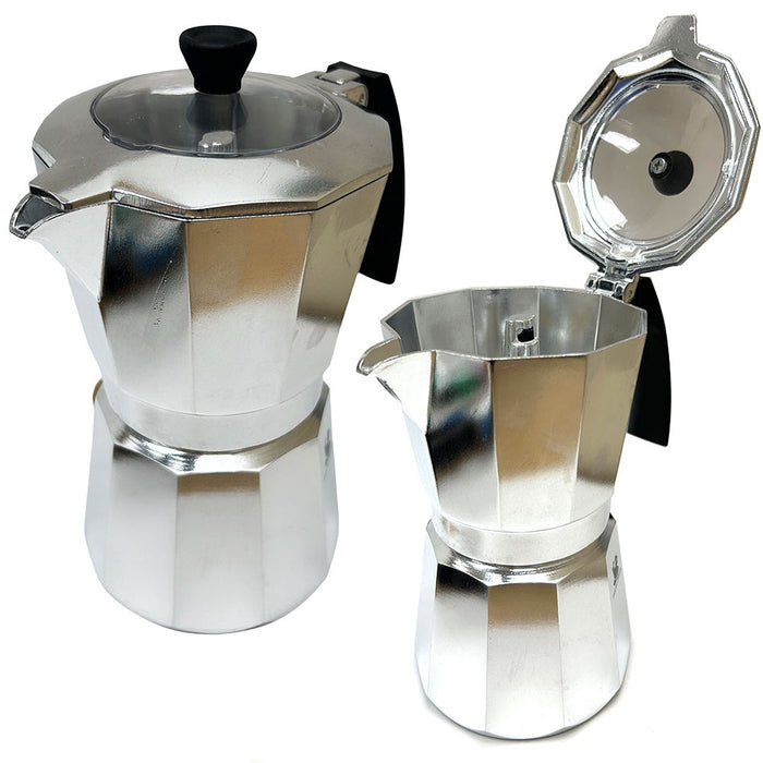 Stove Top Espresso Cuban Coffee Maker 6 Cup Pot Cappuccino Latte Cafetera Cubana