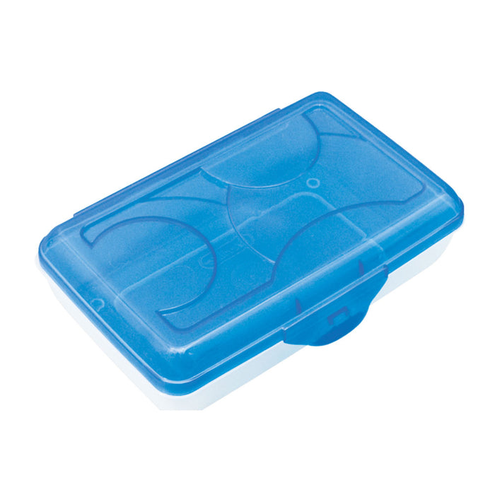 3 School Pencil Boxes Office Supplies Case Pen Art Craft Organizer Plastic Box