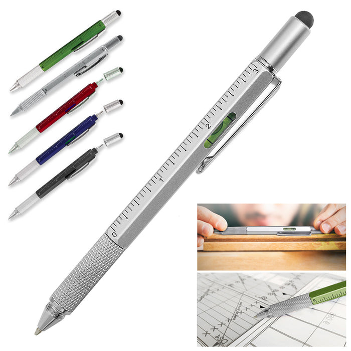 5-in-1 Universal Touch Screen Pen Stylus Level Screwdriver Ruler Architect Gifts
