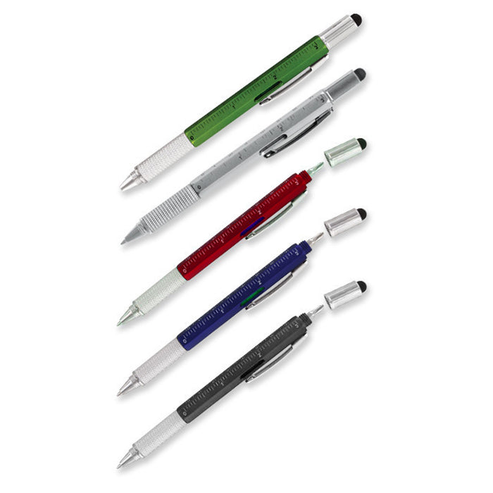 5-in-1 Universal Touch Screen Pen Stylus Level Screwdriver Ruler Architect Gifts