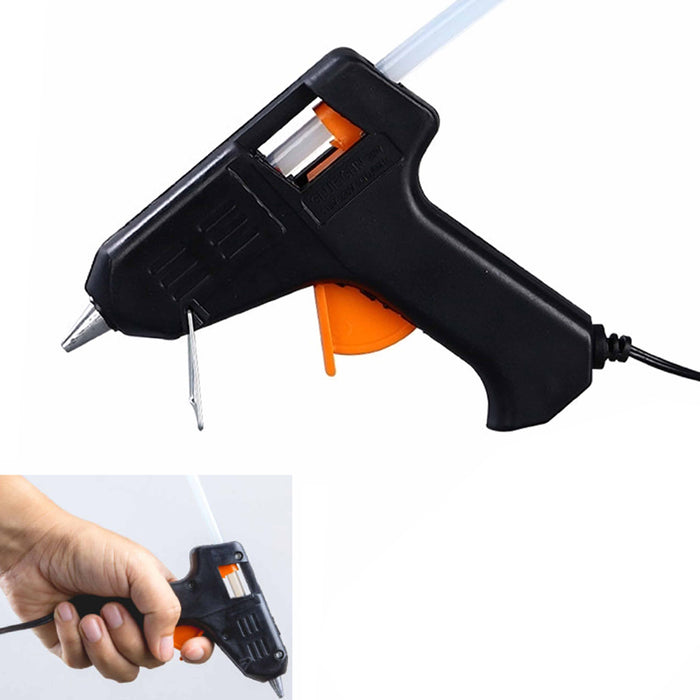 Hot Glue Gun Mini Size Precision Nozzle Easy Squeeze Trigger Plug Heat Craft Art