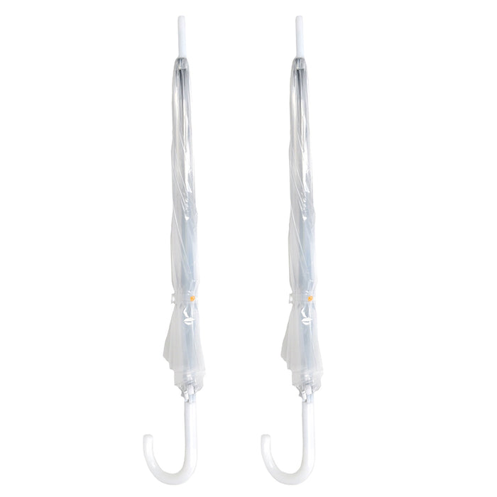 2 Pc Dome Umbrella Wedding Rain Clear Transparent Bubble Parasol Bird Cage Large