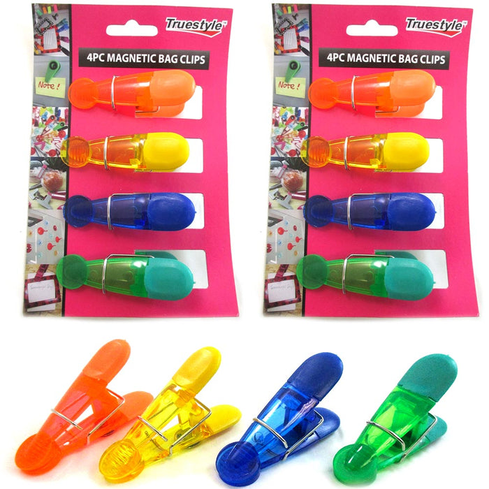 Magnetic Clips 8 Chip Bag Kitchen Refrigerator Magnets For Photos Food Storage