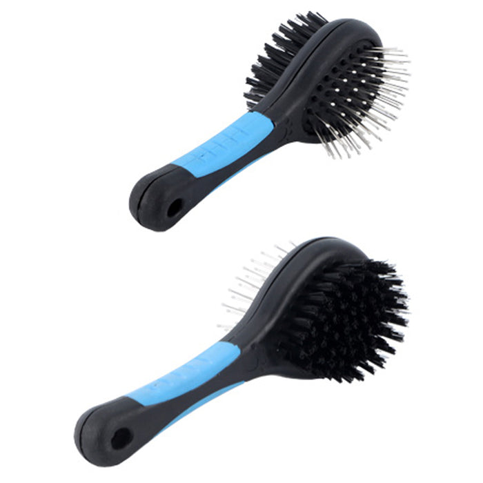 1 Dog Cat Grooming Tool Double Sided Bath Brush Shedding Bathing Pet Supplies