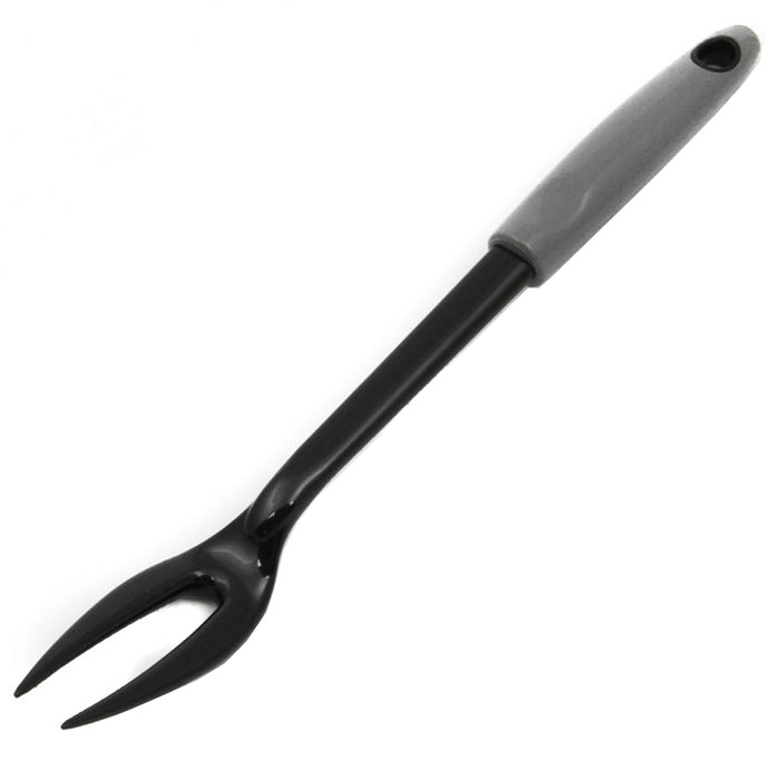 1 Fork Nylon 2 Tine Prong Pot Meat Serving Utensil Heat Grey Black Kitchen Tools