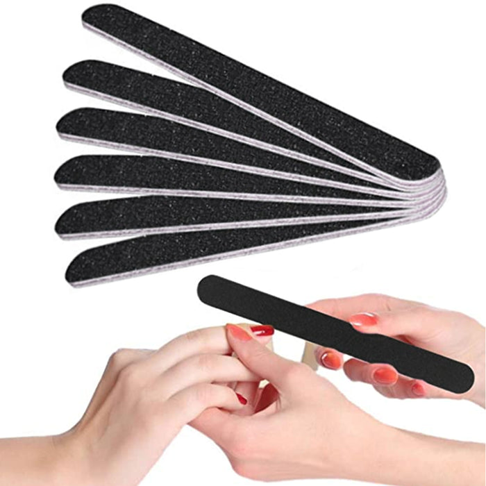 6 X Heavy Duty Nail File Double Sided Manicure Salon Emery Boards #100 #180 Grit