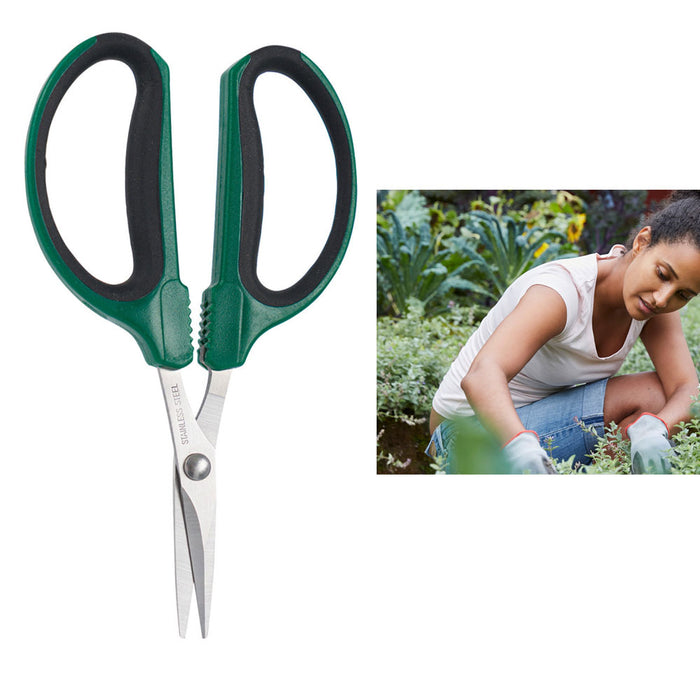 garden scissors small 6" Plant Trimmer Garden Pruning Scissors Stainless Steel Bonsai Straig — AllTopBargains