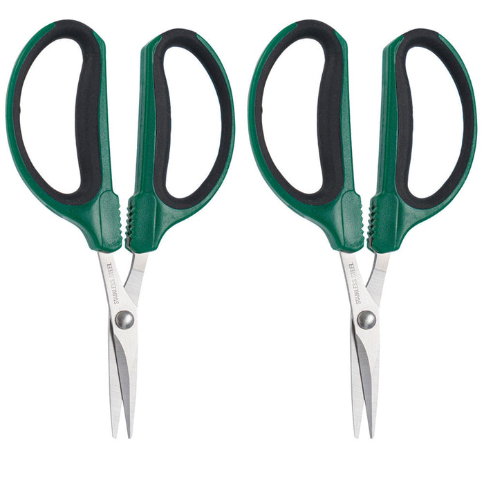2pc Gardening Scissors 6" Pruning Shears Trimmer Plant Sharp Steel Stem Cutter