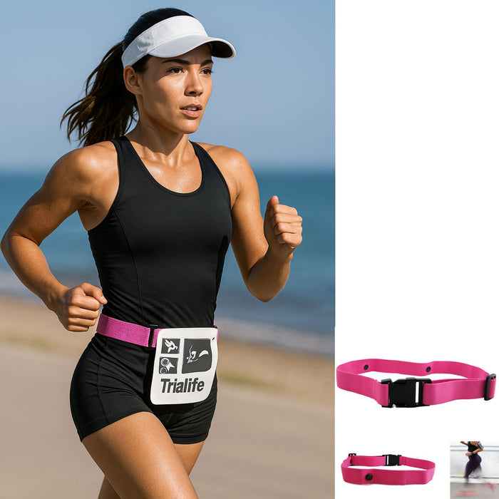 48pk Triathlon Marathon Race Number Belt Running Bib Holder Elastic Waist Strap