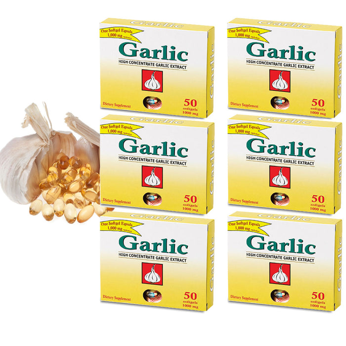 300 Ct Soft Gel Garlic Extract Capsules 1000mg Concentrated Dietary Supplement