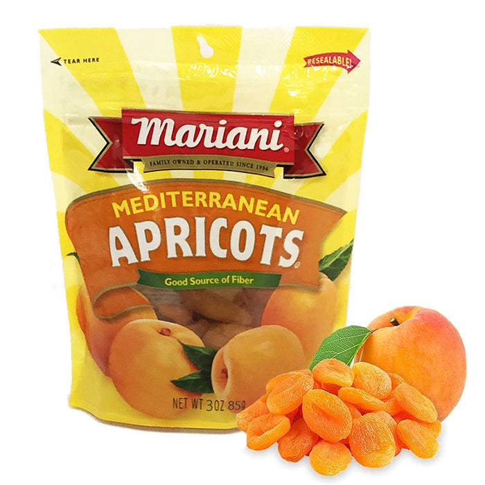 4 Bags Mariani Apricots Dried Plump Fruit Vegan Snack Sweet Fat Free Treat 3oz