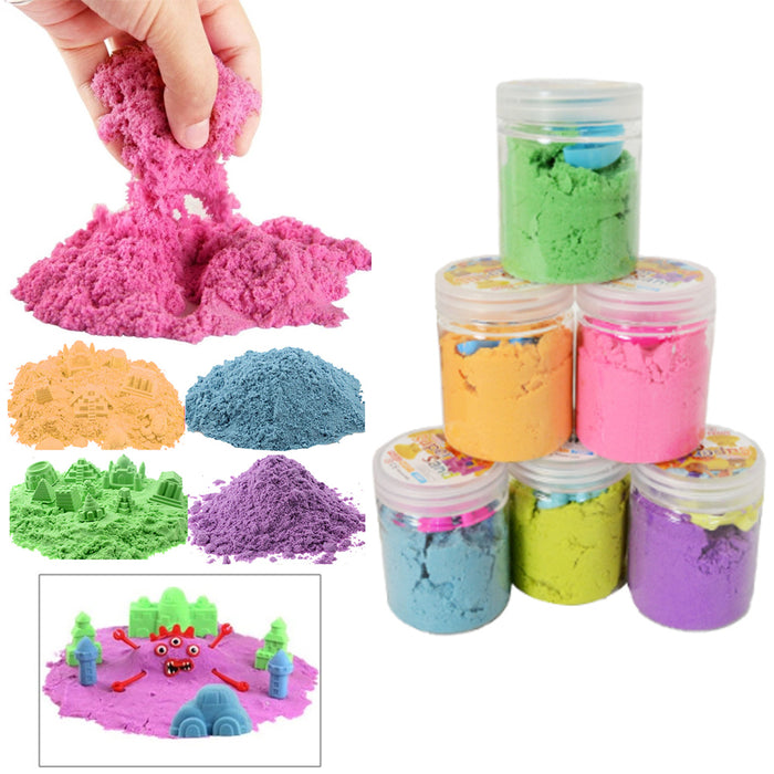 3 Pack Sand Moldable Sensory Play Magic Sand Resealable Toys Non Toxic