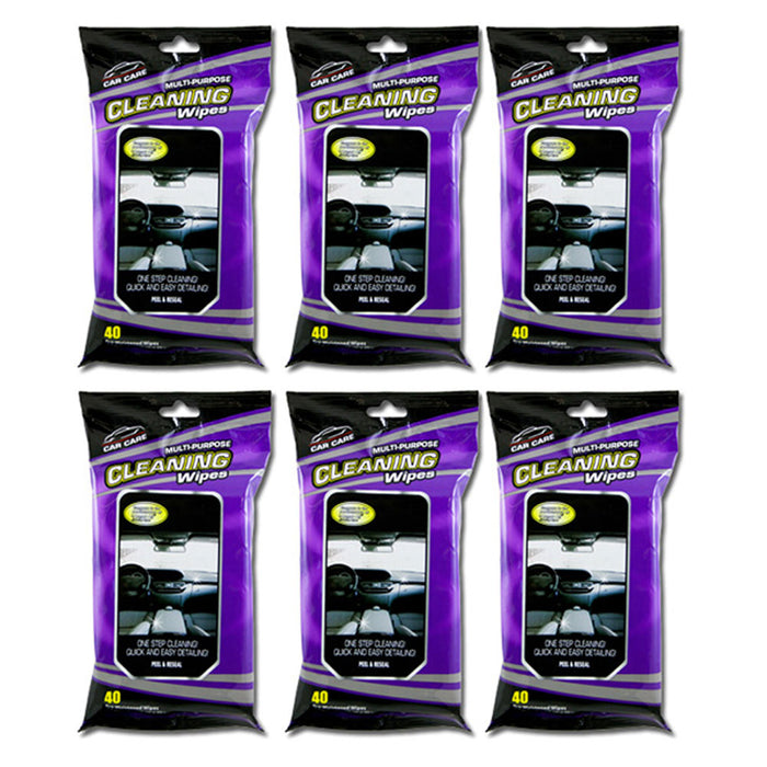 240 Ct Interior Car Auto Cleaning Wipes All Purpose Wet Towelettes Detail Cloths