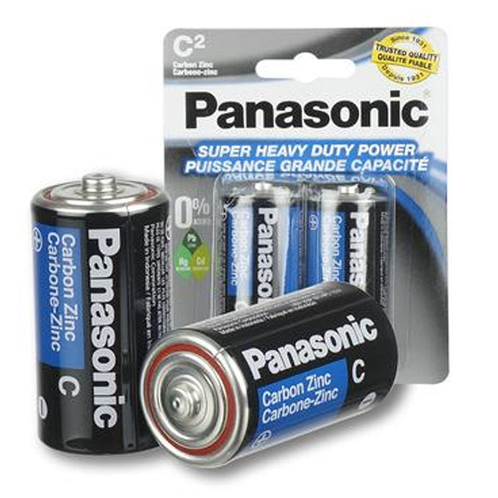 8 X Panasonic C Batteries Super Heavy Duty Carbon Zinc Battery 1.5V Home Office